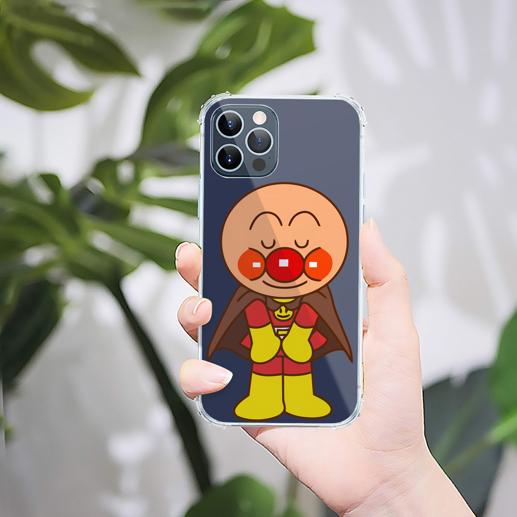 （画像用） アンパンマン Anpanman 【iPhone 12シリーズ対応】透明スマホケース（クリアソフトケース）